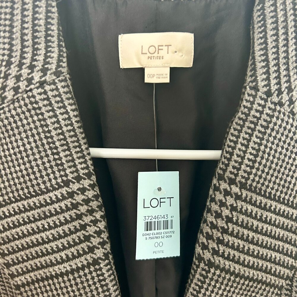 NWT Ann Taylor Loft Herringbone Blazer 00P - Picture 7 of 7